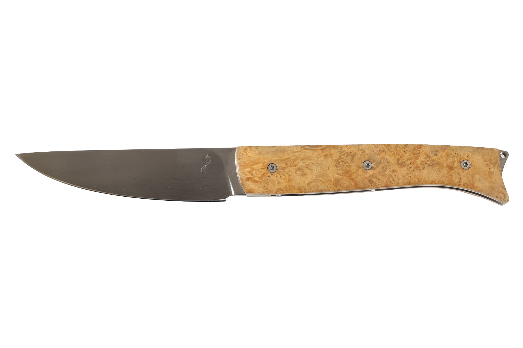 Couteau artisanal de jérôme Symphorien modèle Légato - Érable négundo stabilisée