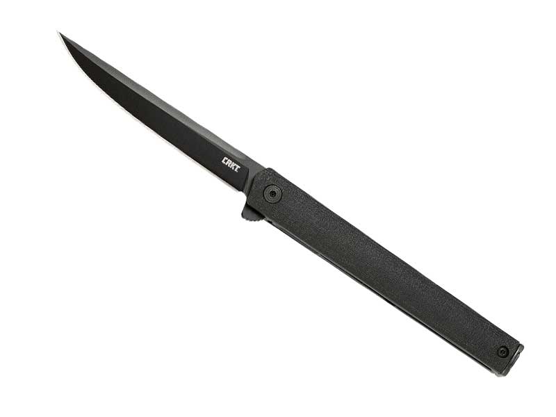 Couteau pliant CRKT CEO flipper Blackout - manche 11 cm nylon/fibre de verre noir