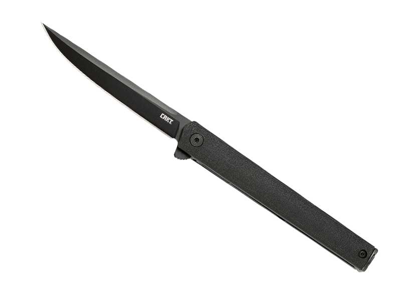 Couteau CRKT CEO flipper Blackout - manche 11 cm nylon/fibre de verre noir