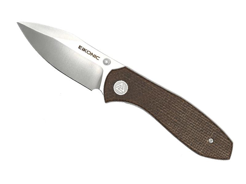 Couteau pliant Eikonic Kasador - manche 10 cm micarta marron