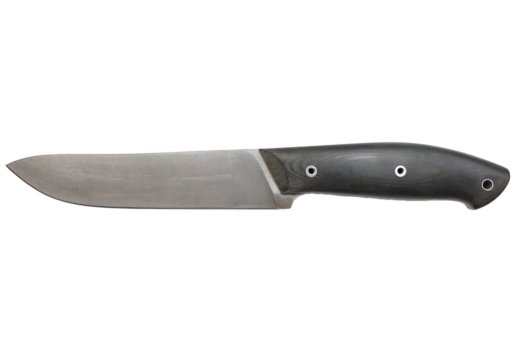 Couteau fixe plate semelle artisanal "Lart-knives" manche micarta