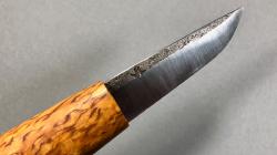 COUTEAU FIXE PUUKKO DE LAURENT JUHEL BOULEAU MADRÉ