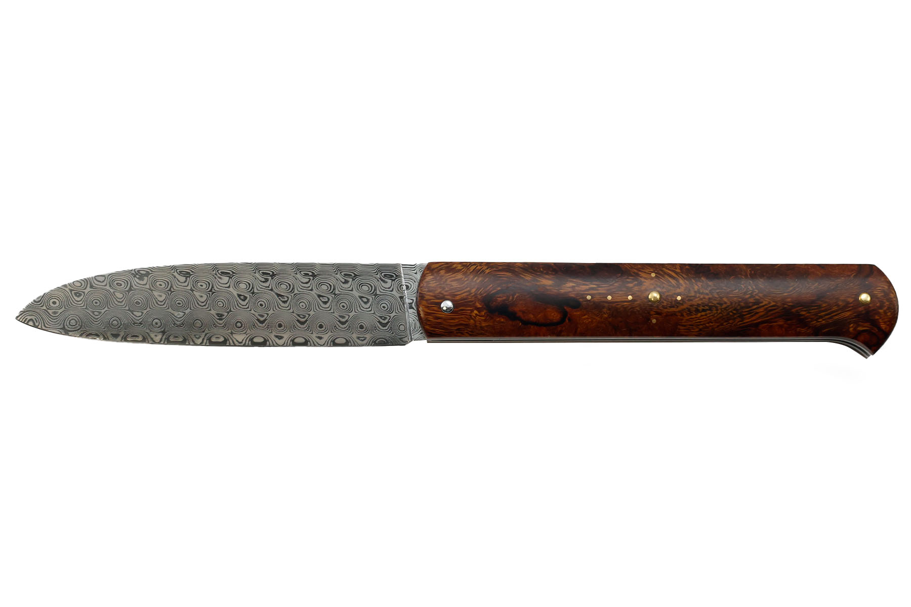 Couteau pliant artisanal de jérôme Symphorien modèle Yssingeaux - Bois de fer