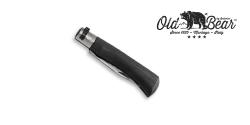 Couteau Damas Old Bear Taille M - manche 11 cm bois d'ayous stratifié noir