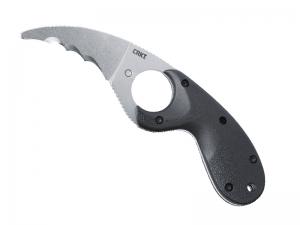 Poignard CRKT Bear Claw - lame Wharmcliffe à dents 6 cm - manche nylon/fibre de verre noir