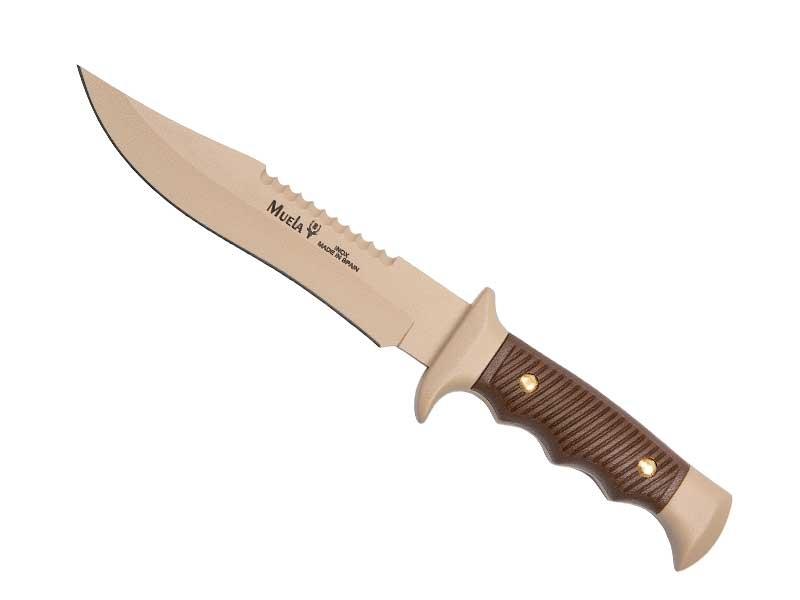 Poignard Muela 5162  lame 16 cm manche zamak désert et inserts marron