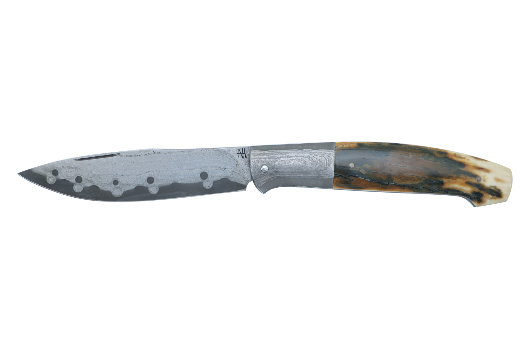 Couteau artisanal Frédéric Collin Ukemi - Mammouth damas