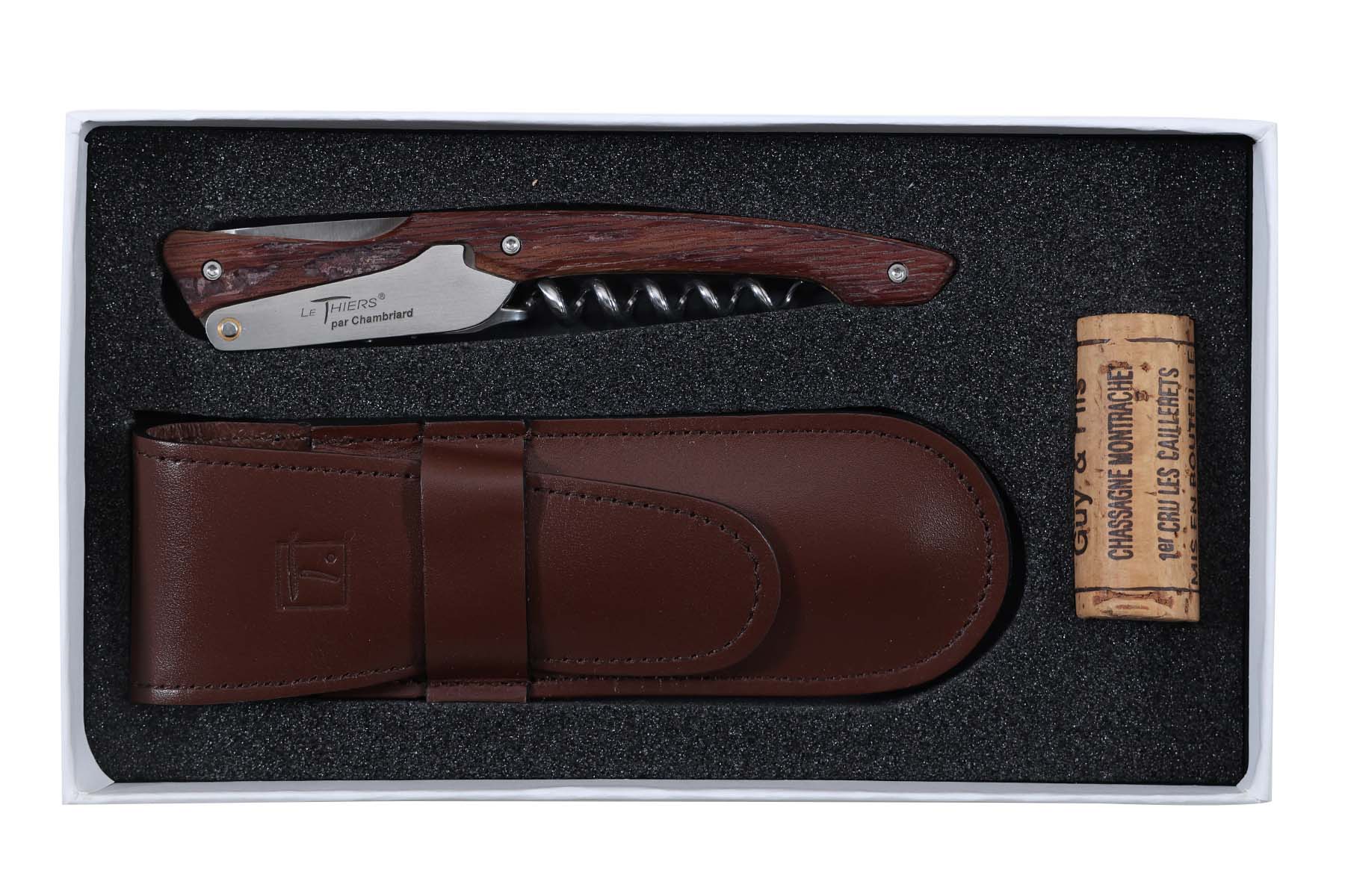 Couteau sommelier Paulée le Thiers en Chêne de Barrique par Chambriard