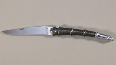 Couteau Forge de Laguiole par Stéphane Rambaud - Manche 14 cm en fibre de carbone et inox