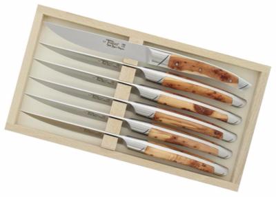 Coffret de 6 couteaux de table le Thiers Goyon-Chazeau 23 cm -  manche genévrier