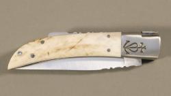 Couteau régional Le Camarguais n°12 trident soudé- 10,5 cm bois de cerf
