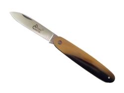 Couteau Douris Chastel Navette - manche 10 cm pointe de corne blonde