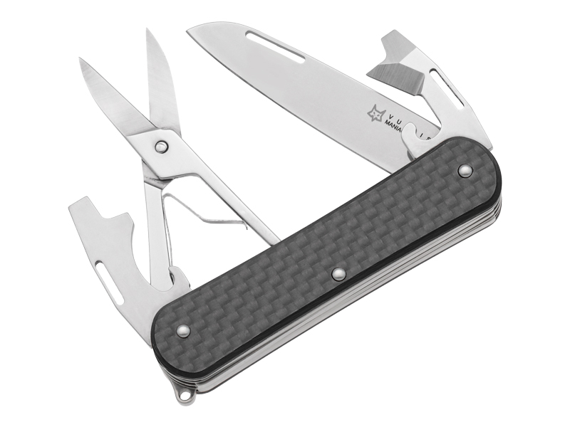 Couteau Fox Vulpis VP130 4 pièces - manche 8 cm fibre de carbone