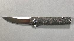 Couteau Böker Plus Kwaiken Compact Marble CF - manche fibre de carbone