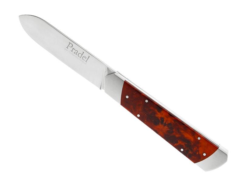 Couteau Fontenille Pataud Le Pradel - manche 11,5 cm loupe de peuplier stabilisée rouge