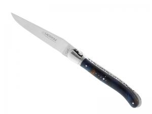 Couteau pliant Laguiole Fontenille Pataud Gilles Nature - manche 12 cm loupe de peuplier bleue