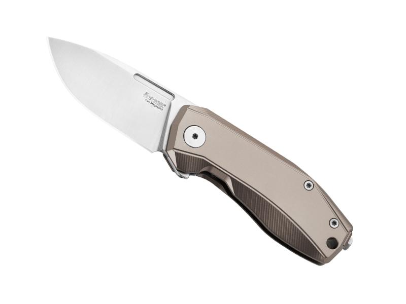 Couteau pliant Lionsteel Nano - manche 9,5 cm titanium bronze