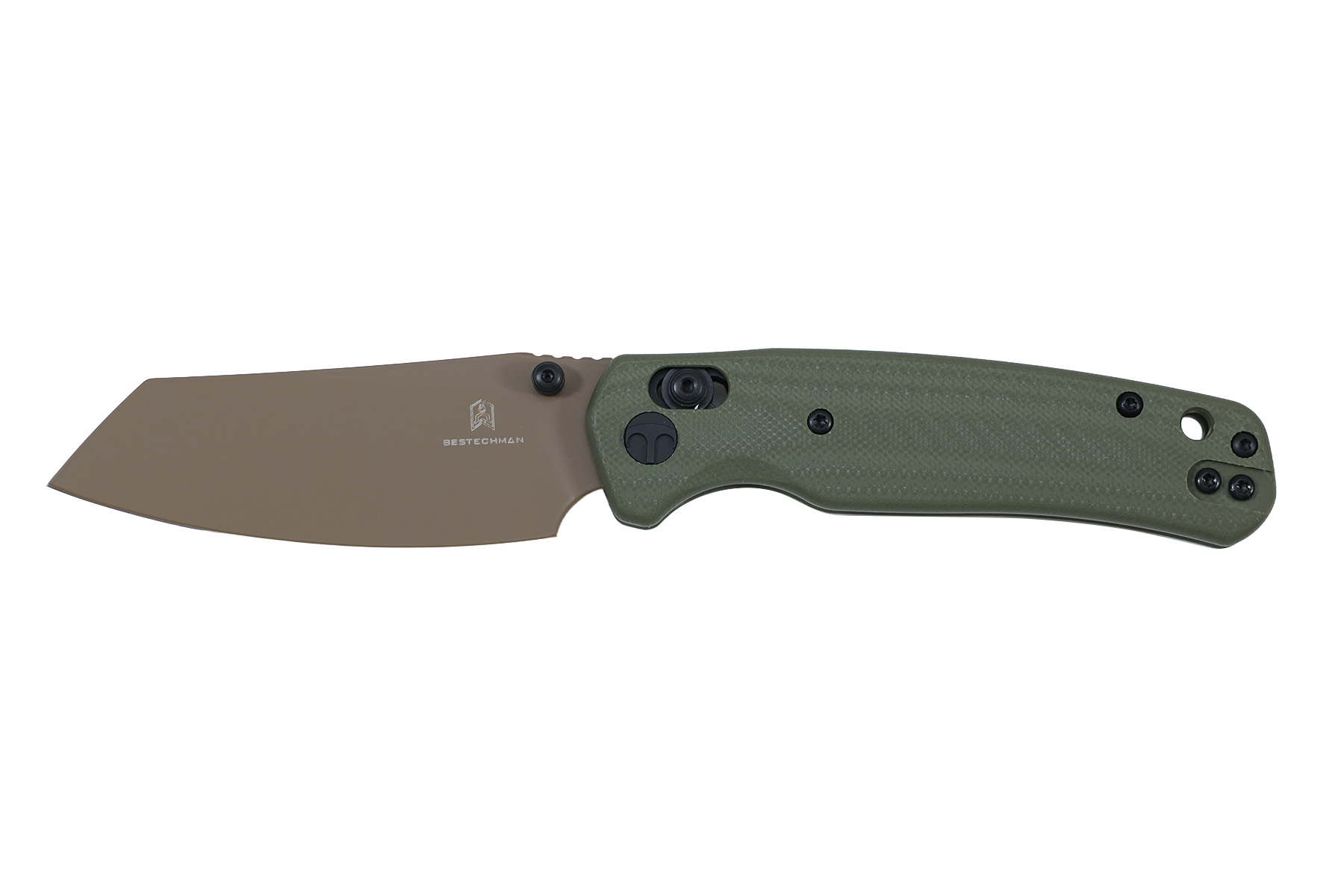 Couteau Bestechman Cicada's wing od green