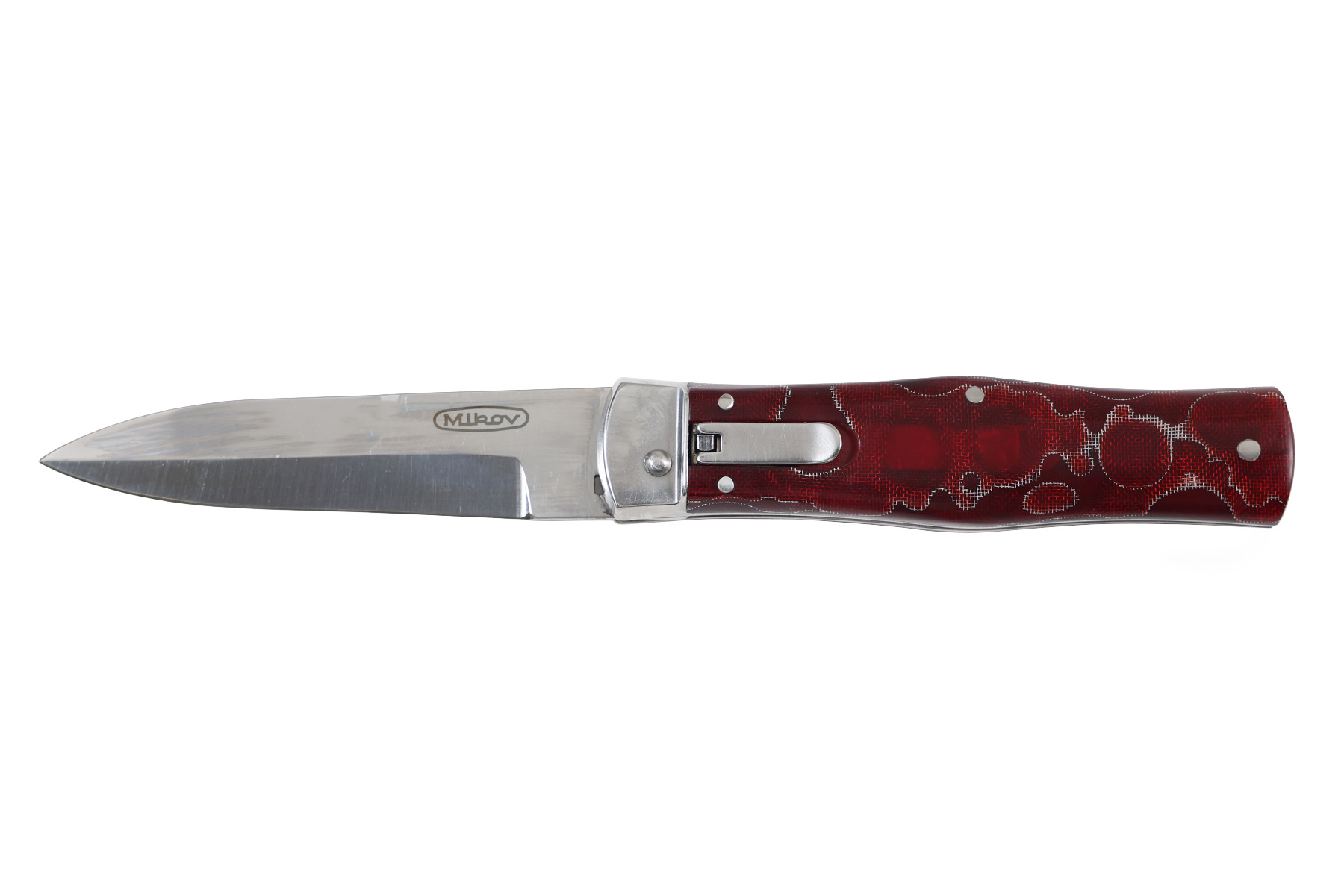 Couteau automatique Mikov Predator Raffir - manche rouge