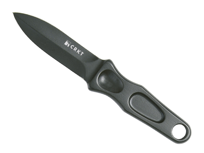 Poignard de botte CRKT Sting - lame 8 cm double tranchant - manche noir
