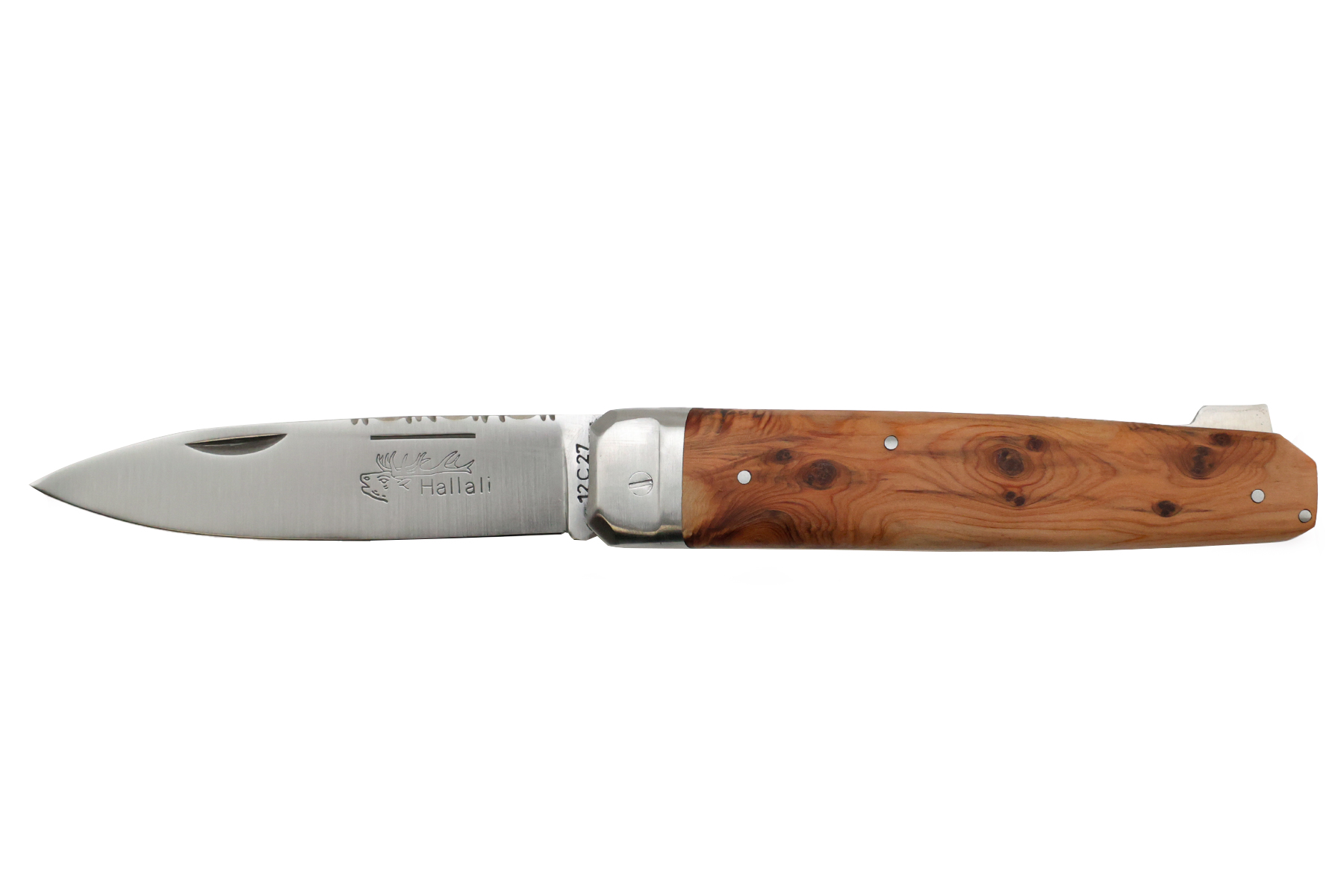 Couteau de chasse Hallali par Douris Chastel - manche 14 cm genévrier