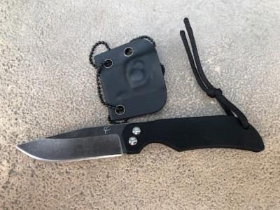 Couteau pliant Bowie de Fred Perrin G10