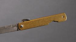 Couteau Böker Higonokami  Kinzoku Damascus - manche 9 cm cuivre