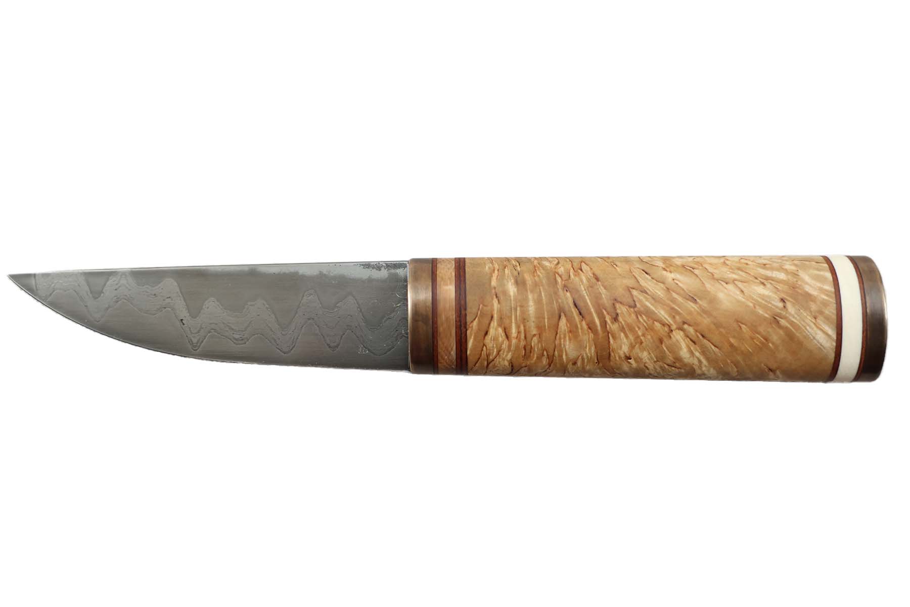Couteau Artisanal type Nordique de Gabin Piedbois des Forges d'Haraldr -  Bouleau madré