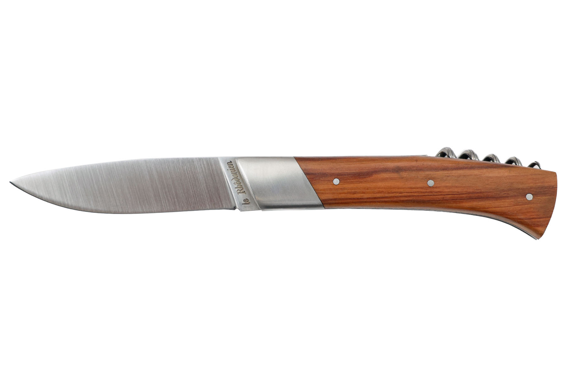 Couteau pliant de Région "Le Rhodanien" - olivier avec tire-bouchon