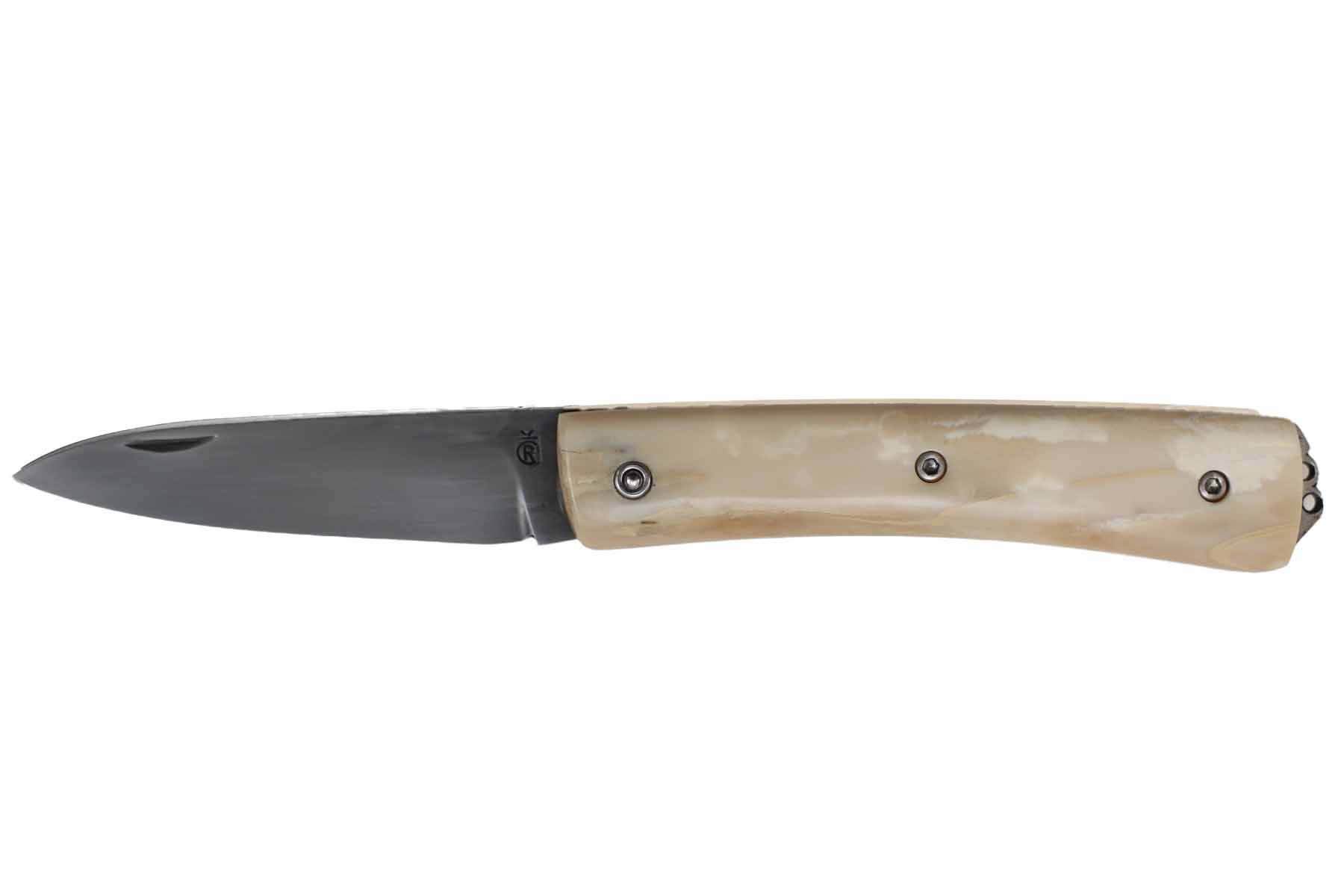 Couteau pliant de Richard Ciachera - Cran forcé blanc de Mammouth