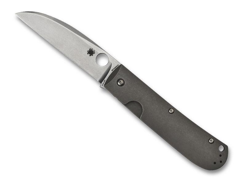 Couteau Spyderco Swayback - manche 11.5 cm titanium gris