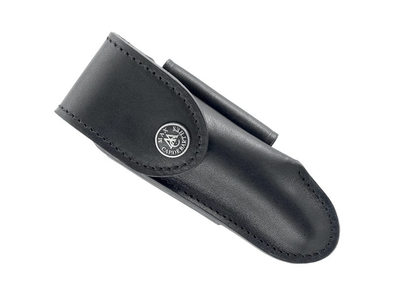 Étui cuir noir Max Capdebarthes à Laguiole Tradition 12cm