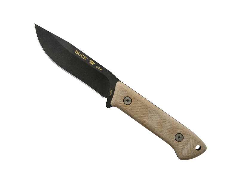 Poignard Buck Compadre Camp Knife n° 0104BRS1 11,5 cm - manche micarta naturel