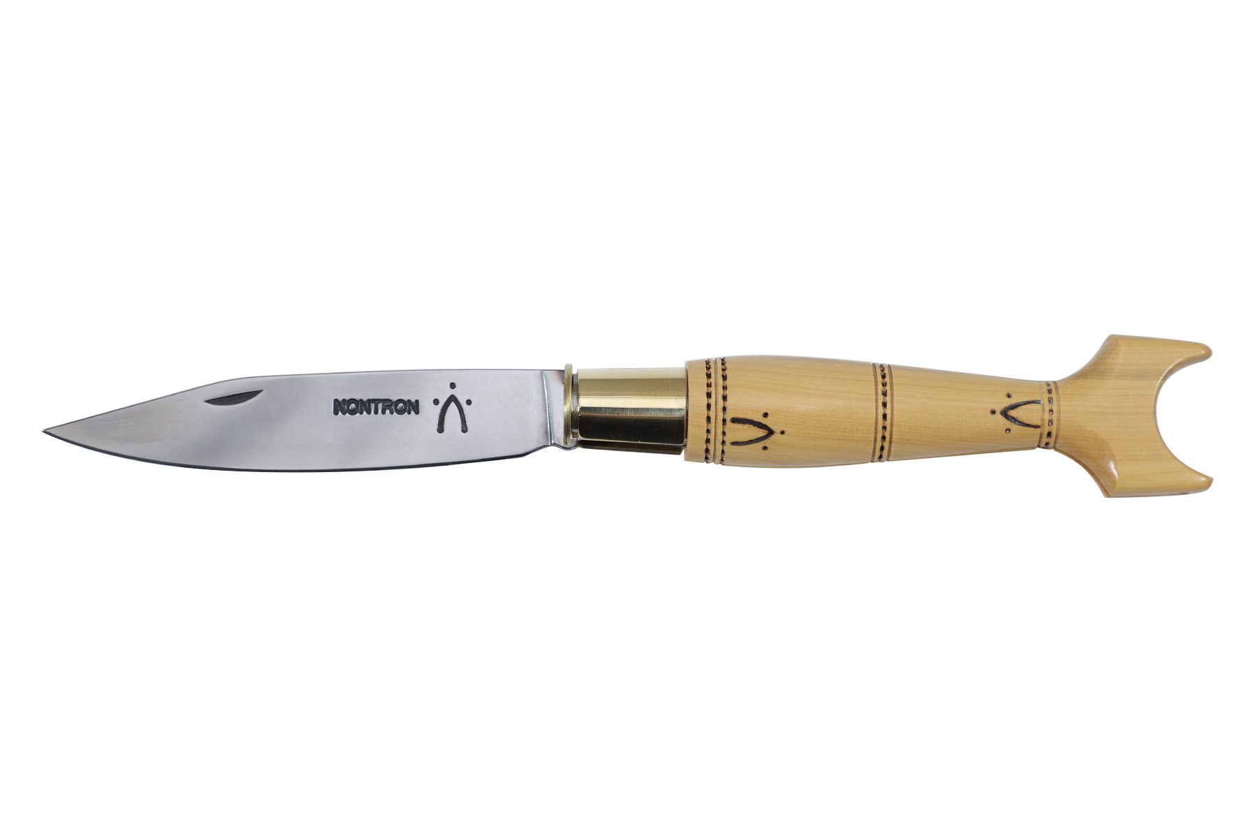Couteau Nontron - manche queue de carpe 12 cm buis