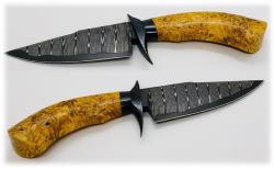 Couteau artisanal de christian Silva (argentine) en loupe d'érable négundo