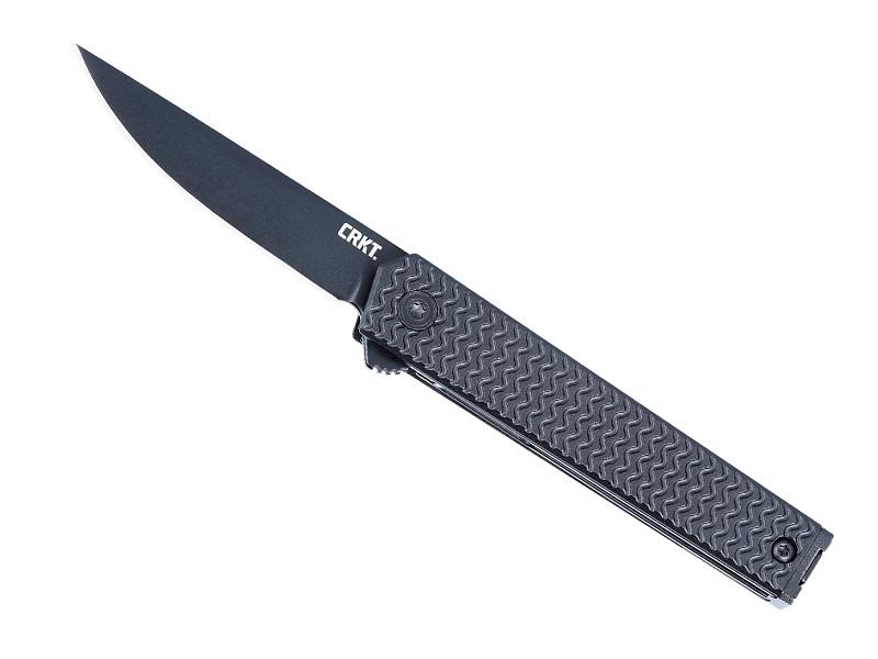 Couteau pliant CRKT CEO Microflipper - manche 8,5 cm aluminium noir