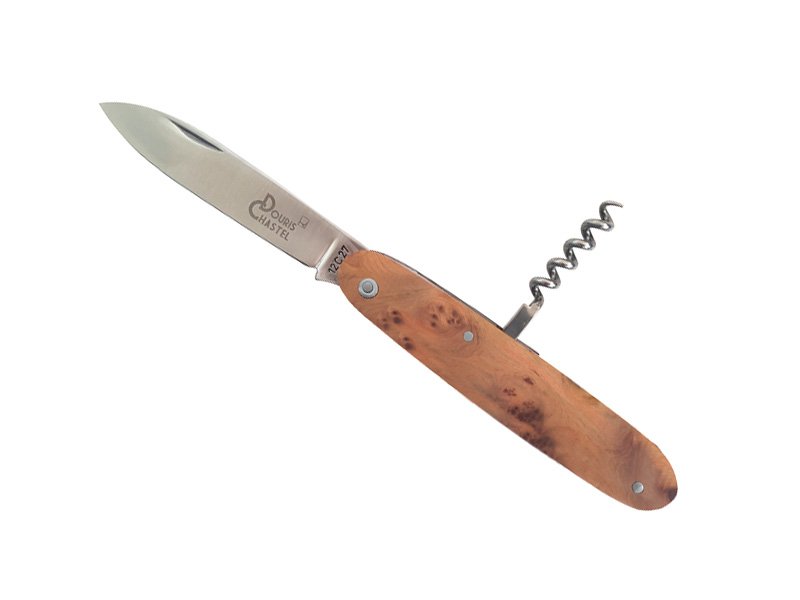 Couteau Douris Chastel navette 2 pièces - manche 10 cm genévrier