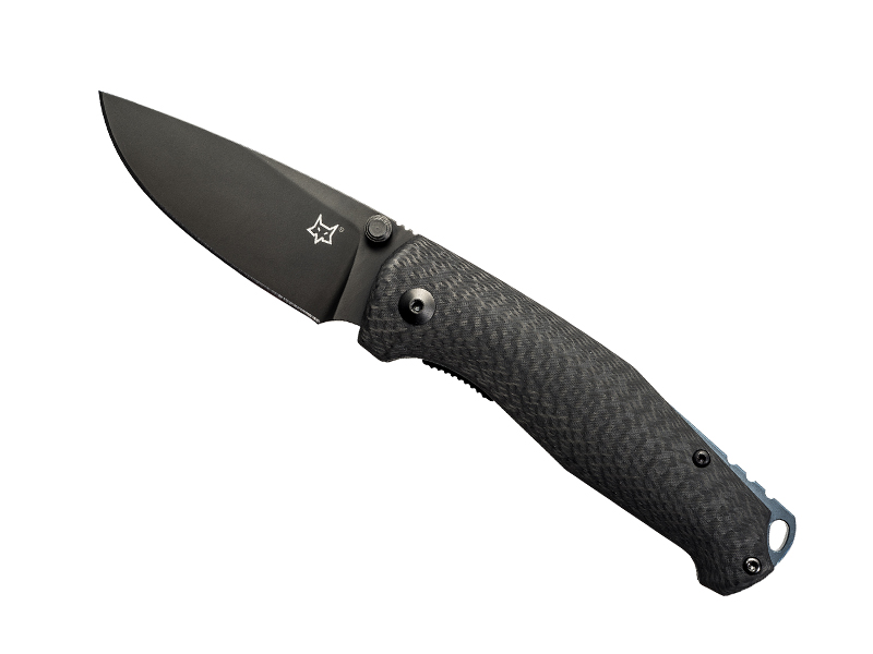 Couteau pliant Fox Tur - manche 10,5 cm fibre de carbone noir