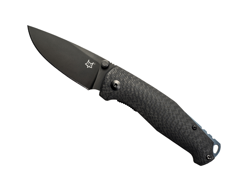 Couteau Fox Tur - manche 10,5 cm fibre de carbone noir