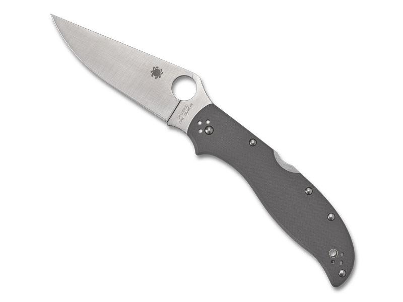 Couteau pliant Spyderco Strecht 2 XL - manche 12,5 cm G10 gris