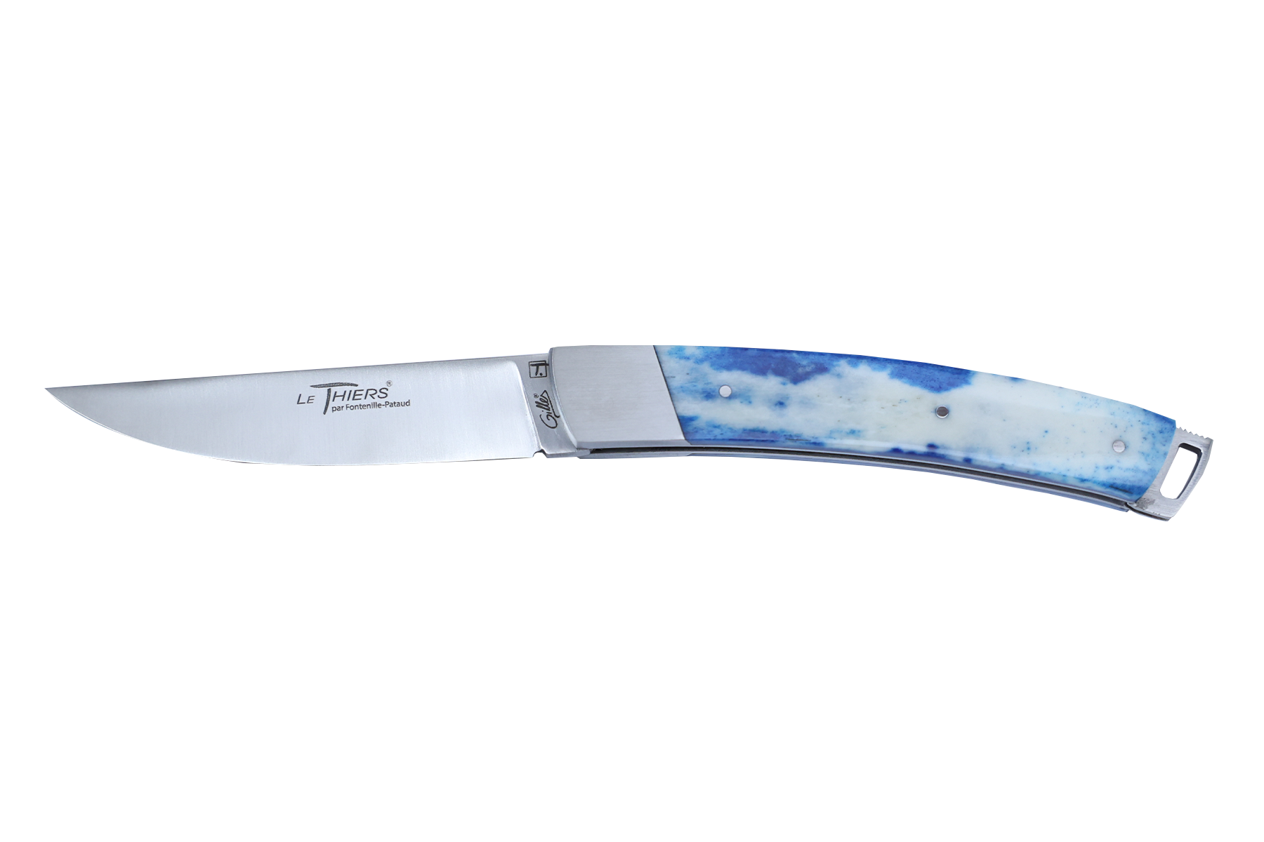 Couteau Le Thiers-Nature de Fontenille Pataud - Os bleu