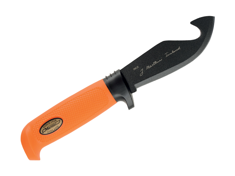Poignard à dépouiller Marttiini lame 11 cm - manche gomme orange