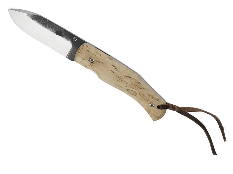 Couteau pliant CITADEL LAIKA -  manche 13 cm bouleau avec lacet