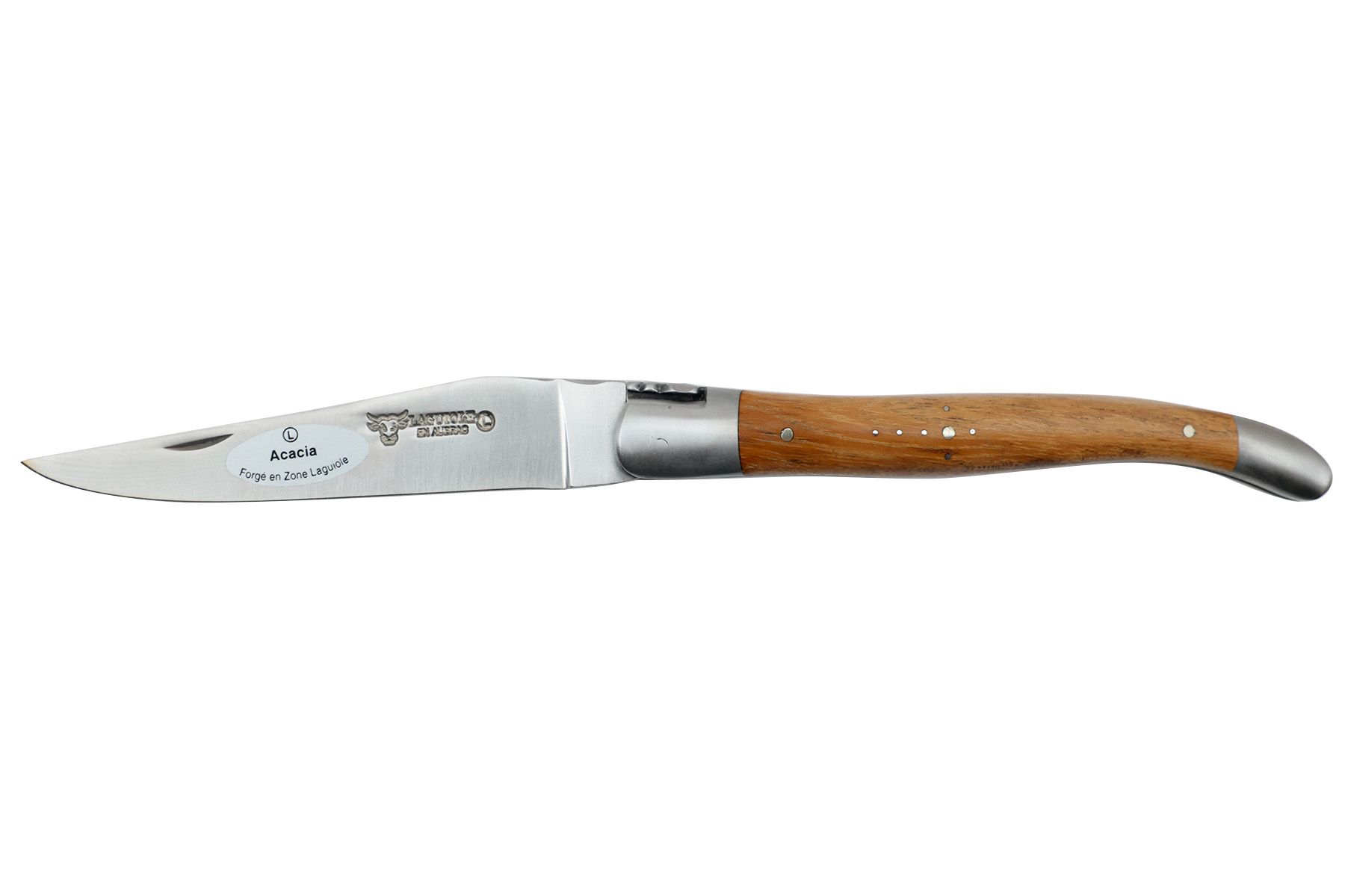 Couteau laguiole en Aubrac 12 cm acacia - acier carbone