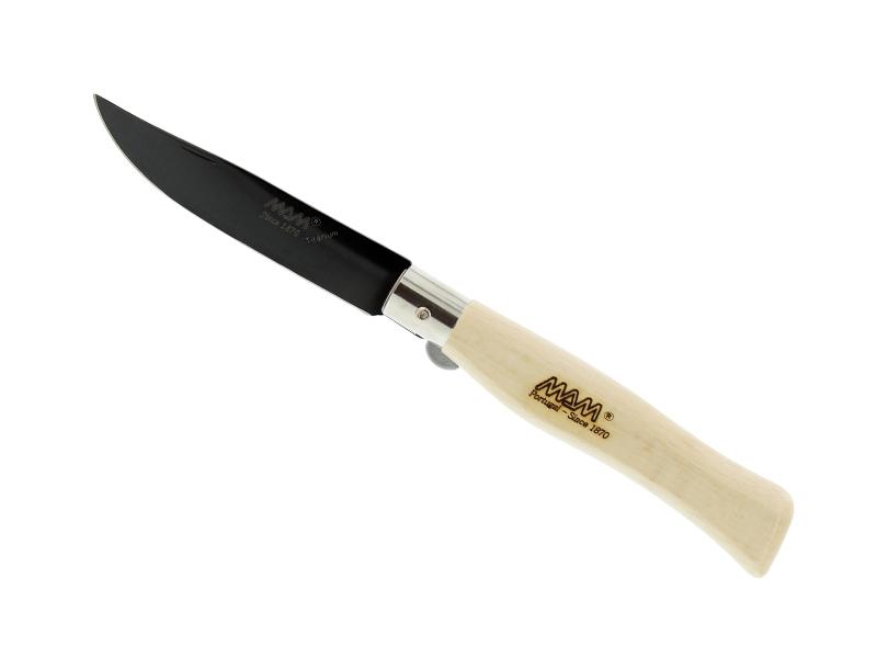 Couteau pliant MAM lame revêtement titanium - manche 12,5 cm hêtre