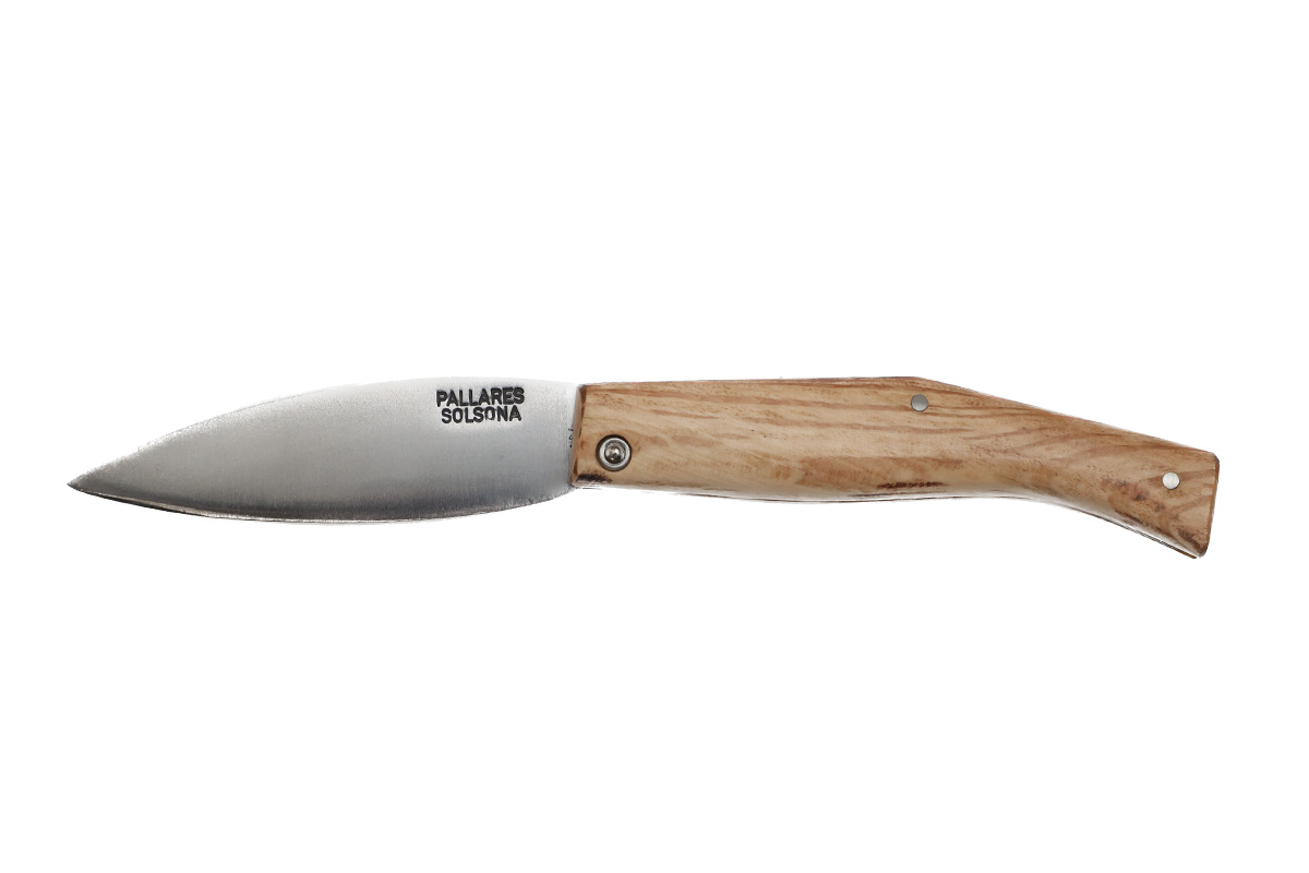 Couteau pliant Pallarès Solsona - Couteau de poche Busa en chêne vert - acier carbone