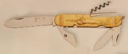 Couteau clé à molette Coursolle - 6 pièces - manche 10 cm laiton
