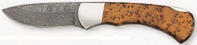 Couteau Fox lame Damas - manche loupe de thuya