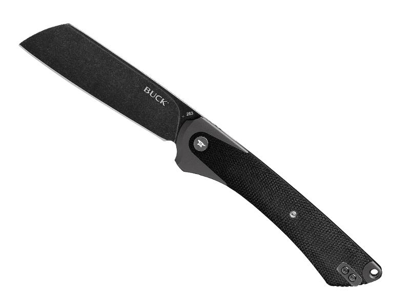 Couteau pliant Buck Highline XL - manche 13 aluminum gris / micarta noir