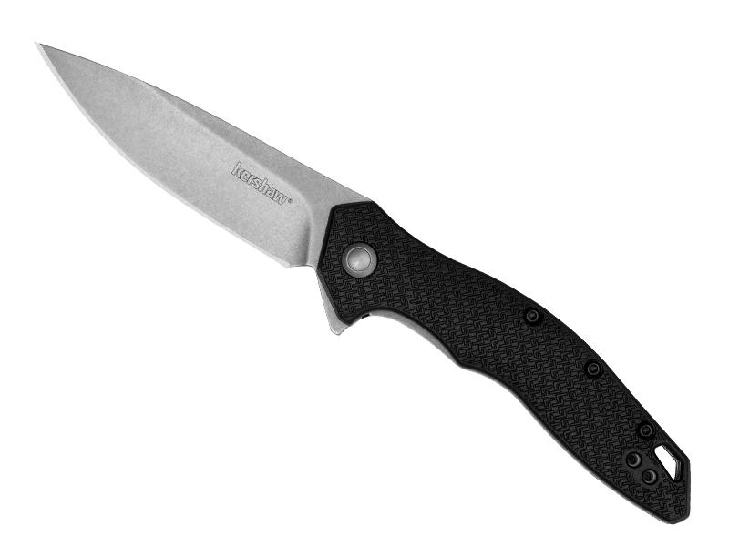 Couteau pliant Kershaw Shoreline - manche 10,5 cm nylon/fibre de verre noir